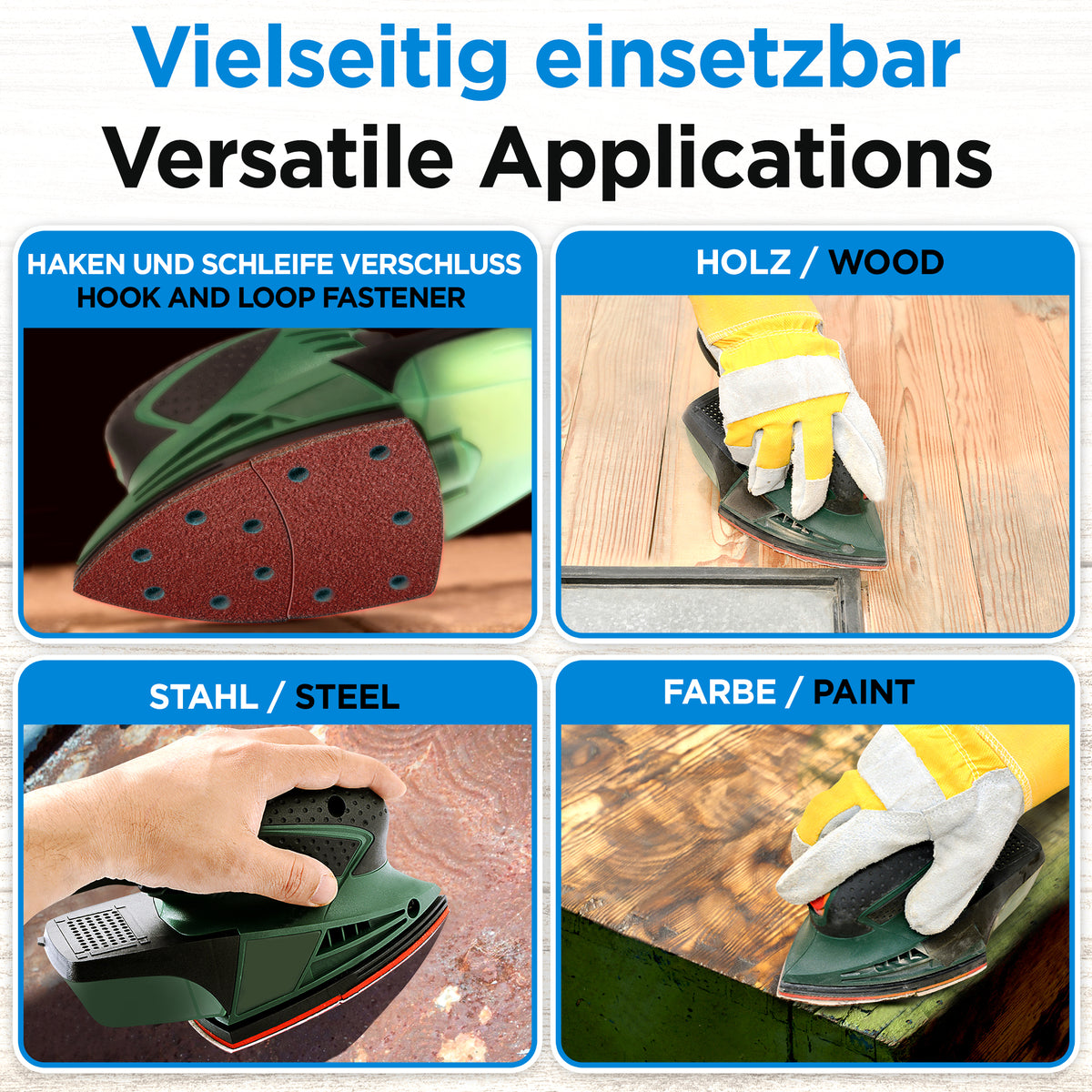 SORAKO Deltaschleifer Schleifpapier 60 Stück - 6-Loch Klett Mit Körnung 60-240 Für Holz & Metall