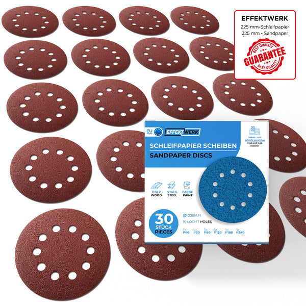 Schleifpapier 225mm Klett - 30 Stück