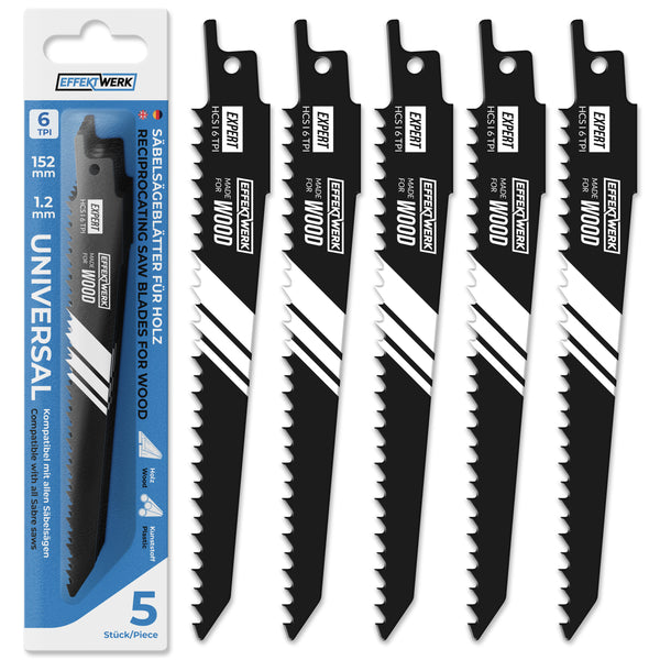 Säbelsägeblätter für Holz - 5 Stück