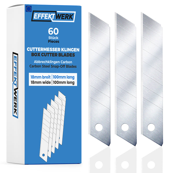 60 Cuttermesser Klingen - Silber