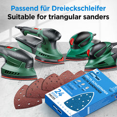 Deltaschleifer Schleifpapier 105mm x 152mm -  11 Loch - 24 Stück