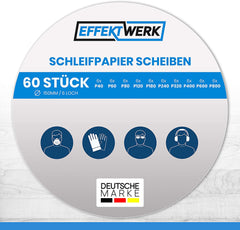 Schleifpapier 150mm Klett - 60 Stück