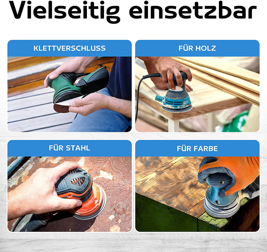Schleifpapier 150mm Klett - 120 Stück
