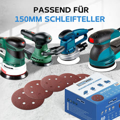 Schleifpapier 150mm Klett - 60 Stück
