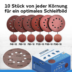 Schleifpapier 225mm Klett - 60 Stück