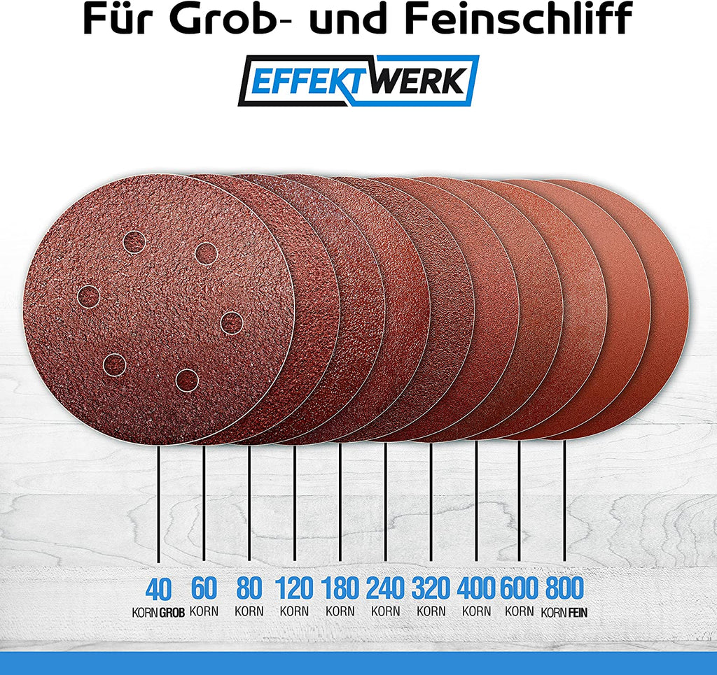 Schleifpapier 150mm Klett - 60 Stück