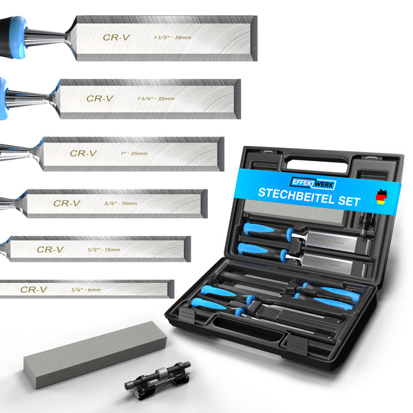 Stechbeitel Set für Holz - 8tlg